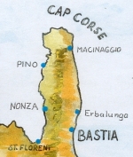 Karte Cap Corse